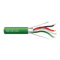 Genesis 32152105 18/4 Stranded Shielded Cable, Plenum, CMP, FT6, 1000' (304.8 m) Reel-in-a-Box, Green