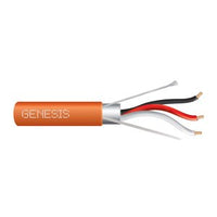 Genesis 32272103 22/3 Stranded Shielded Cable, Plenum, CMP, FT6, 1000' (304.8 m) Reel-in-a-Box, Orange