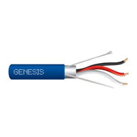 Genesis 32272106 22/3 Stranded Shielded Cable, Plenum, CMP, FT6, 1000' (304.8 m) Reel-in-a-Box, Blue
