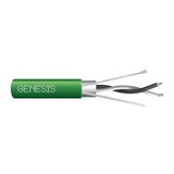 Genesis 32511005 22/1-Pair Tinned-Copper Stranded Shielded EIA-485 Cable, Plenum, CMP, FT6, 1000' (304.8 m) Reel, Green