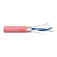 Genesis 32546111 22/1-Pair Stranded Shielded LonWorks Cable, Plenum, CMP, FT6, 500' (152.4 m) Reel-in-a-Box, Pink