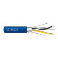 Genesis 33241106 22/1.5 Stranded Shielded RS485 Plenum Cable, 1000', Blue