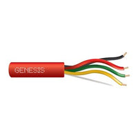 Genesis 45121004 16/4 Solid Unshielded Fire Alarm Cable, Plenum, FPLP, 1000' (304.8 m) Reel, Red