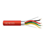 Genesis 46031004 18/4 Solid Shielded Fire Alarm Cable, Plenum, FPLP, 1000' (304.8 m) Reel, Red