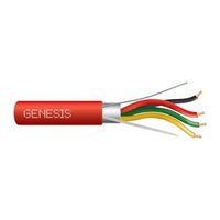 Genesis 46031004 18/4 Solid Shielded Fire Alarm Cable, Plenum, FPLP, 1000' (304.8 m) Reel, Red