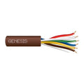 Genesis 47140307 18/6 Solid Unshielded Thermostat Cable, General Purpose, CL2, 250' (76.2 m) x 4 Reels, Brown