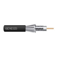 Genesis 50035508 RG6 CCS 75 Ohm Coaxial with Dual-Shield Cable, General Purpose, CATV, 500' (152.4 m) Pull Box, Black