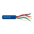 Genesis 52515506 16/4 Stranded Unshielded Speaker Cable, Riser, CMR, FT4, 500' (152.4 m) Pull Box, Blue