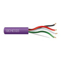 Genesis 52515510 16/4 Stranded Unshielded Speaker Cable, Riser, CMR, FT4, 500' (152.4 m) Pull Box, Purple