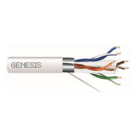 Genesis 53931001 23/4-Pair Cat 6A Unshielded Riser Networking Cable, Plenum, CMP, FT6, 1000' (304.8 m) Reel, White