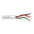 Genesis 54766101 14/4 (105-Strand Oxygen-Free Copper) Audacious Unshielded Speaker Cable, Riser, CMR, FT4, 500' (152.4 m) Reel-in-a-Box, White