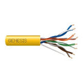 Genesis 63611102 23/4-Pair Cat 6 Unshielded (U/UTP) Networking Cable, Plenum, CMP, FT6, 1000' (304.8 m) Pull Box, Yellow