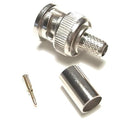 West Penn CN-BM73-5 BNC Crimp Connector for RG6, Non-Plenum, 3-Piece, Silver