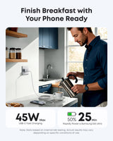 Anker Nano Charger (45W) with USB-C to USB-C Cable - detail view | Silarius