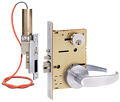 SDC ZY7550LCQLN ZY7550 Left-Hand Mortise Lock, 24VDC Failsafe, 1-3/4" Door, Nova Lever, Satin Chrome