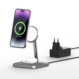 ZIKE Z557 2-in-1 MagSafe Wireless Charger - detail view | Silarius