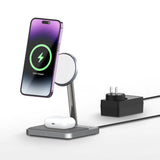 ZIKE Z557 2-in-1 MagSafe Wireless Charger - detail view | Silarius