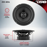 ZXI 6.5" 2-Way Coaxial Speakers with Kevlar Cone | 80W RMS 4-Ohm - detail view | Silarius