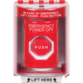 STI SS2075PO-EN Stopper Station, Indoor / Outdoor, Surface Mount, Momentary (Illuminated), 'EMERGENCY POWER OFF' Label, Red