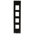 Hubbell FSPNHD4X 4-Port FSP Adapter Panel, Jack, Unloaded, Black