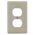 Hubbell NPJJ8LA Jumbo 1-Gang Duplex Wallplate, Light Almond