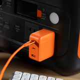Jackery 102W GaN 3-Port Fast Charger - detail view | Silarius