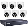 GeoVision UA-SNVRL810R580-2TB Bundle Kit (1) UA-SNVRL810-P USAVision 8-Channel NVR, 2TB HDD, Black (6) GV-R580 5MP Turret Camera, White