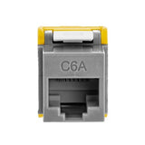 Hubbell NSJU6AGY Keystone Jack, CAT6A, U
