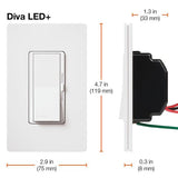 Lutron DVSCCL-153P-CS Diva LED+ Dimmer S