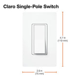 Lutron SC-1PS-BI Claro Single Pole, On /