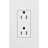 Lutron CAR-15-WH Claro 15A Duplex Recept