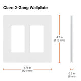 Lutron SC-2-SA Claro 2 Gang Wall Plate f