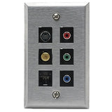 Hubbell SSF16 Wall Plate, Stainless Stee