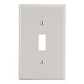 Hubbell PJ1LA Wallplate, Mid-Size, 1-Gang, Toggle, Light Almond