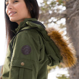 Arcadia Womens Heated Parka - detail view | Silarius