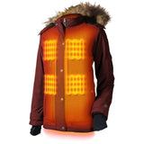 Arcadia Womens Heated Parka - detail view | Silarius