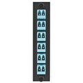 Hubbell FSPNLCDS6AQ Fiber Optic Patch Panel, Fiber, Adapter Panel, 12P, 6-LC DupLX, Zirc, Aqua