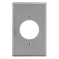 Hubbell P720GY Wall Plate, 1-Gang Design with 1.60-Inch Opening, Gray