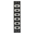 Hubbell FSPNMTPRPGY6 Fiber Optic, Adapter Panel, 6 MTP Simplex, Reverse Polarity, Gray
