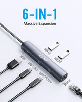 Anker 543 USB-C Hub (6-in-1, Slim) - side view | Silarius