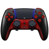MODDEDZONE BLACK/RED PS5 DualSense Edge Custom Modded Wireless Controller
