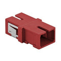 Hubbell FANSCSSC12R Snap-Fit Fiber Adapter, SC Simplex, 12-Pack, Red