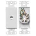 Hubbell NS771W 1-Gang Frame Plate with Jack, 6- Position 6-Conductor, Screw Terminal, White