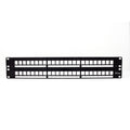 Dynacom 2013-48FP Cable Duct, HD Blank PP 48-Port 2Ru Plastic Face