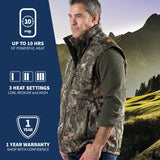 Colorado Men's Heated Hunting Vest - Available in Mossy Oak and Real Tree - detail view | Silarius