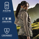 Colorado Women's Heated Hunting Vest - Available in Mossy Oak and Real Tree - detail view | Silarius