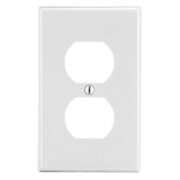 Hubbell PJ8W M-Size 1-Gang Duplex Wall Plate, White
