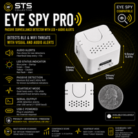 Eye Spy Pro Passive Surveillance Detector with LED + Audio Alerts BLE, WiFi, ALPR, AirTag & Camera... - front view | Silarius