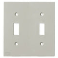 Hubbell KP2 KP Series Faceplate, 2 Gang Toggle