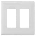 Hubbell NPS262W 2-Gang Decora Snap-On Wall Plate, White
